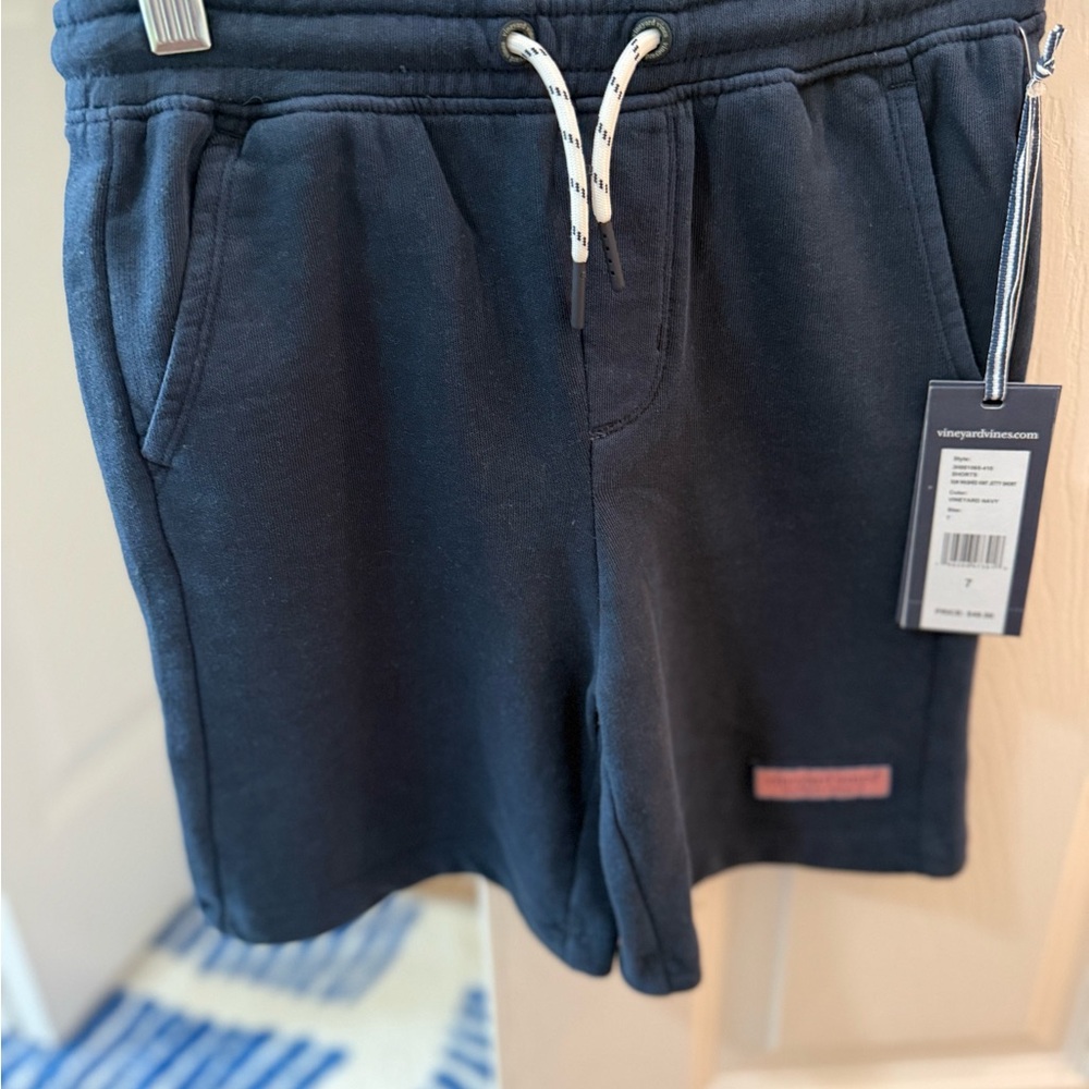 Vineyard Vines Navy boys Fleece Drawstring Shorts